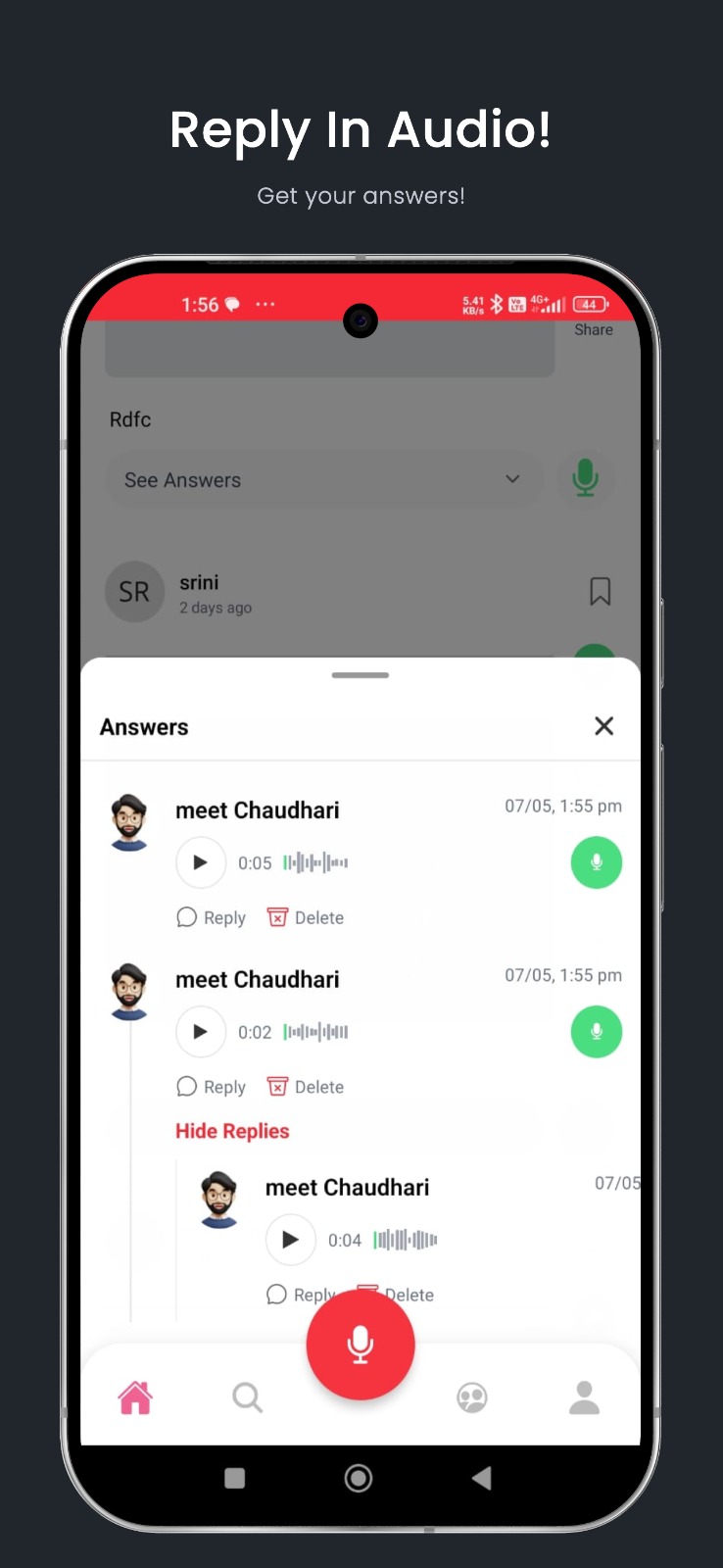 Simple audio wave icon or minimal recording UI